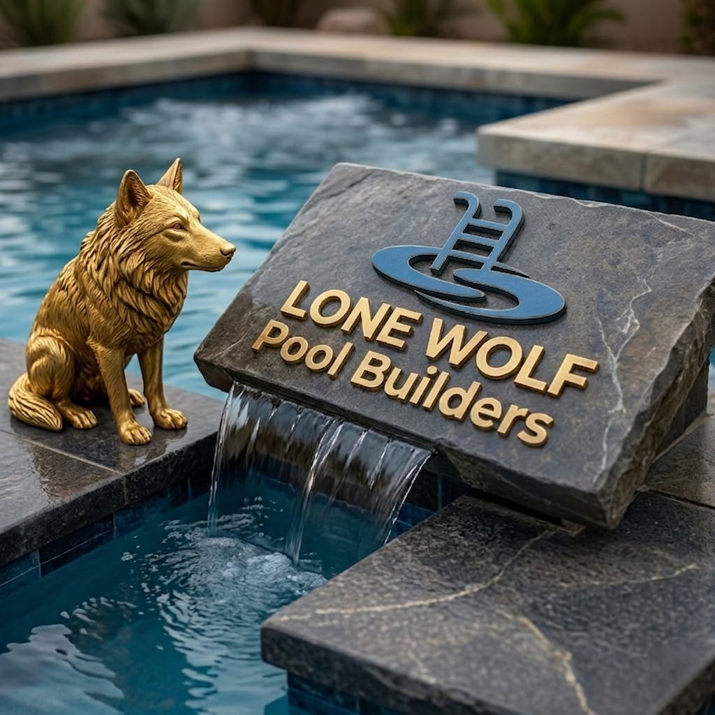 Luxury Pools Crafted to Perfection brand identity