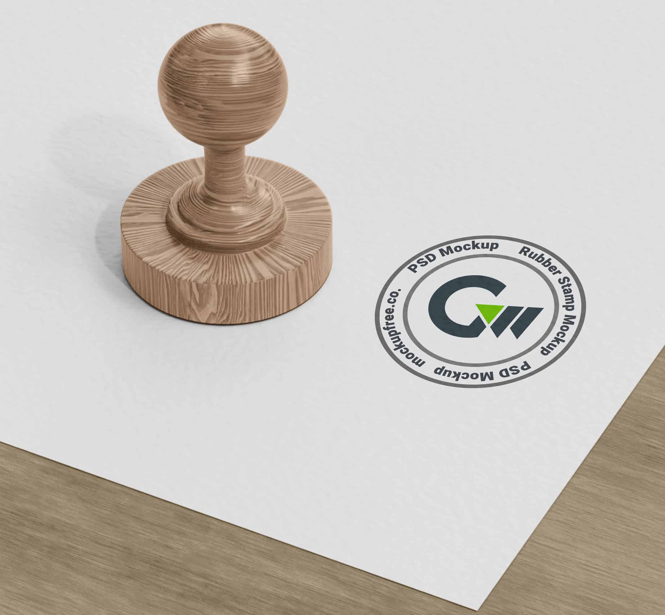 Rubber Stamp Branding Mockup